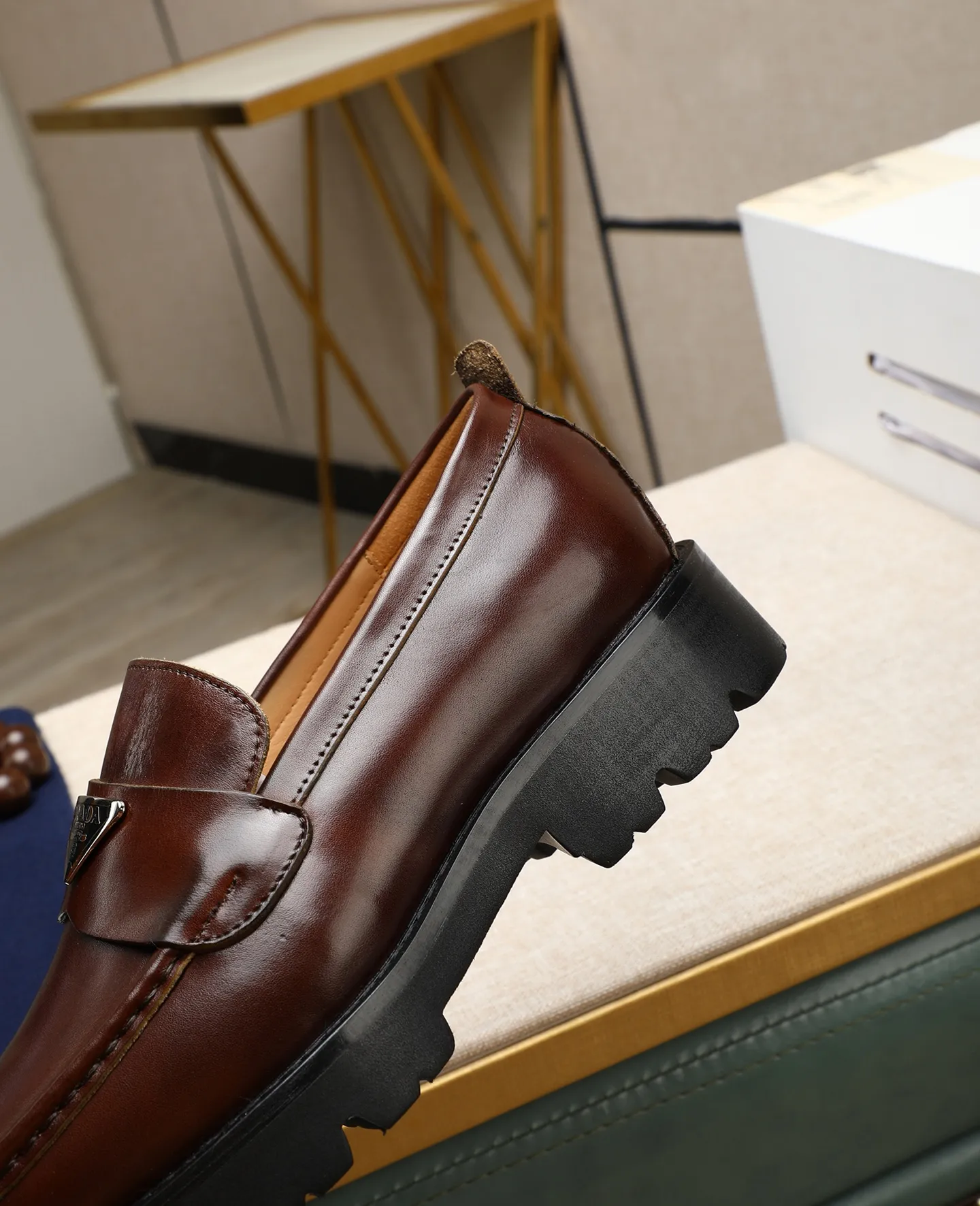 Men's men's shoes 💰540 (water-dyed cow leather) 📛📛PRADA high-end counter's latest formal business leather shoes 👔original and highest quality! Imported from Italy🇮🇹First layer calfskin fabric➕Cowhide lining Original outsole Formal size: 38➖45